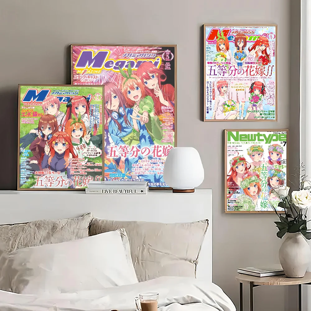 The Quintessential Quintuplets Anime Poster Self-adhesive Art Poster Whitepaper Prints Posters Artwork Aesthetic Art Wall