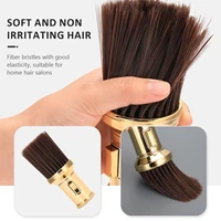 Brosse de barbier professionnelle et plumeau de cou, brosse de nettoyage de coupe de cheveux en poils de sanglier doux pour outil de tondeuse à cheveux de Salon (noir/blanc) 3