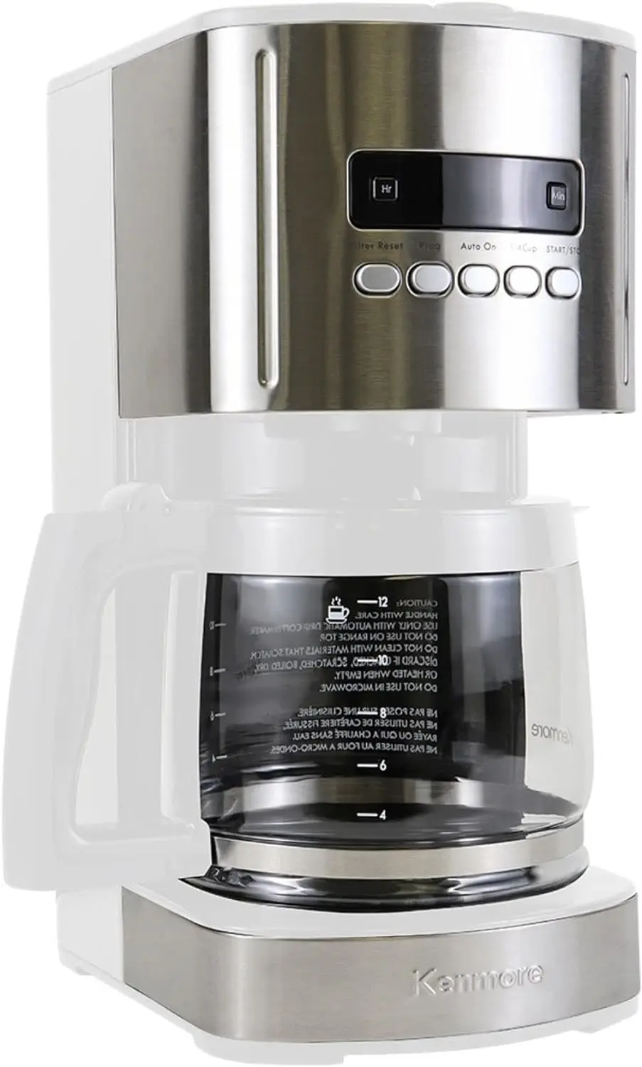 

Кофеварка Kenmore, 12 чашек, капельная кофемашина, программируемый стеклянный графин с управлением ароматом, многоразовый фильтр, таймер, цифровой дисплей