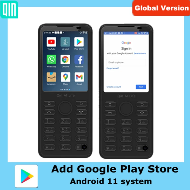 Global Version Add Google Play Store Qin F21 Pro 4G Android 11 Touch Screen + Buttons Smart Mobile Phone cheap t mobile android phones