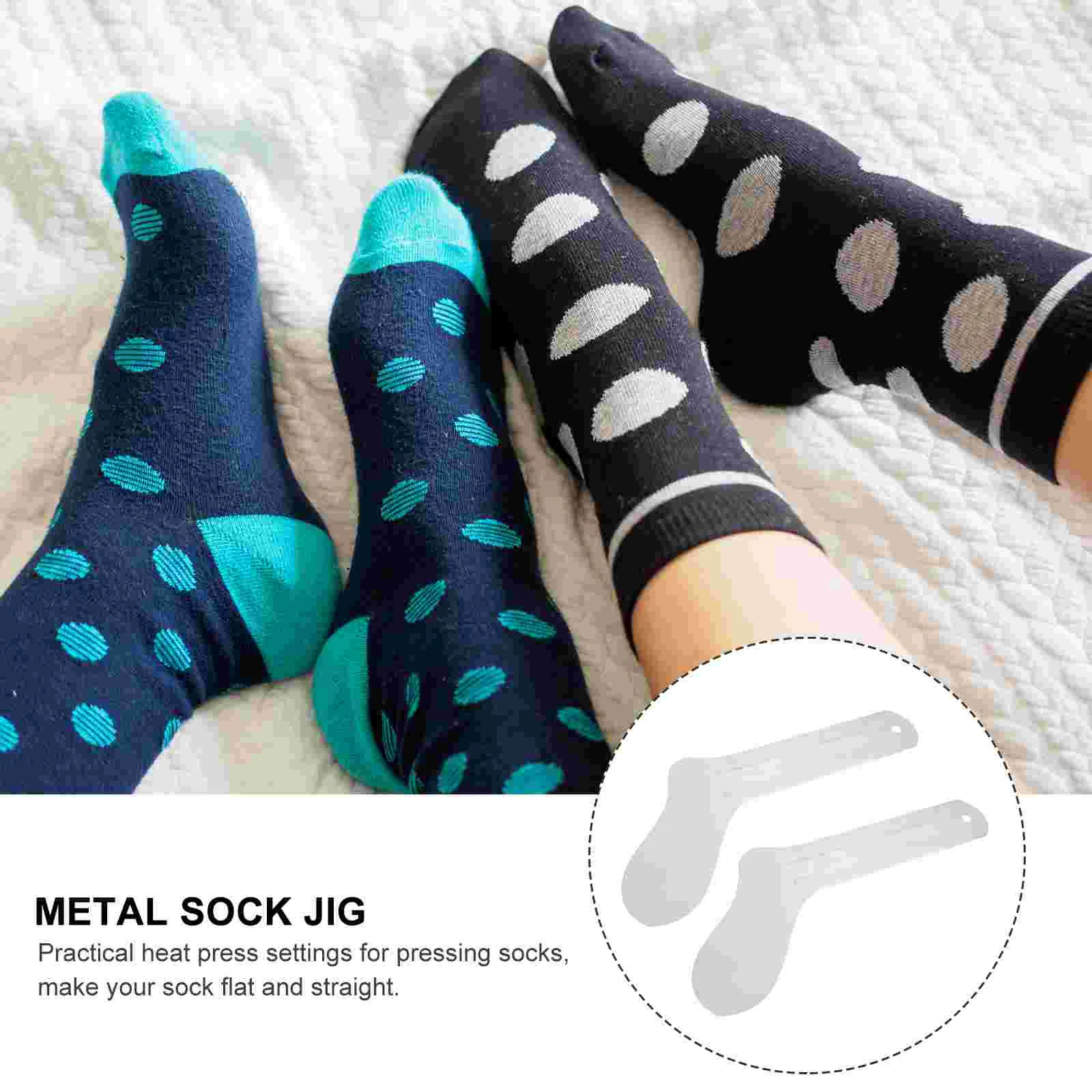 2 Pcs Sock Shaping Board Straight Jig Sublimation Printing Metal Heated Socks Rack Aluminum Supplies Craft Tools Sock Jig 4