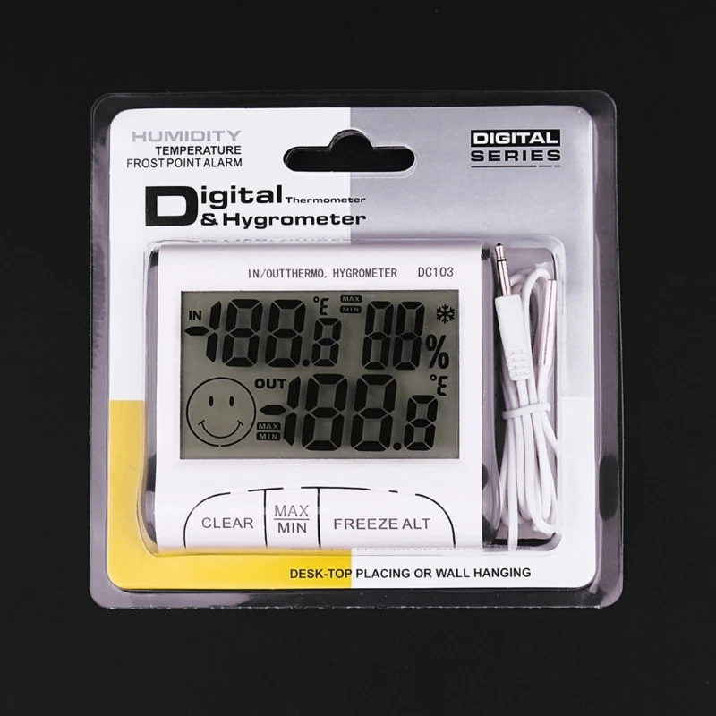 LCD Digital Electronic Indoor Outdoor Desktop Thermometer with