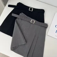 Lucyever Preppy Style A-Line Skirt for Women Summer New High Waist Black Gray Pleated Skirts Female Casual Student Mini Skirts - Image 3