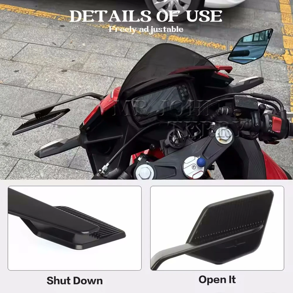 CBR650R 2019-2025 신형 후사경 오토바이 CBR400R CBR150R 윈드 윙 조절식 후사경 혼다 CBR250R CBR600R용