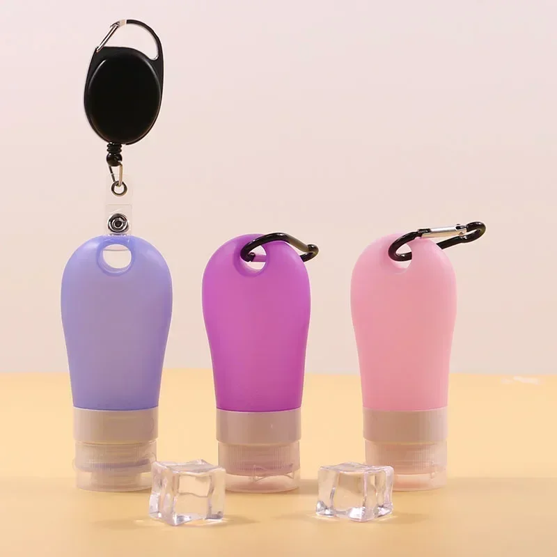 1pcs 38ml 60ml 80ml Empty Silicone Travel Packing Press Having Holes Bottle for Lotion Shampoo Bath Small Sample Containers refillable lotion bottle