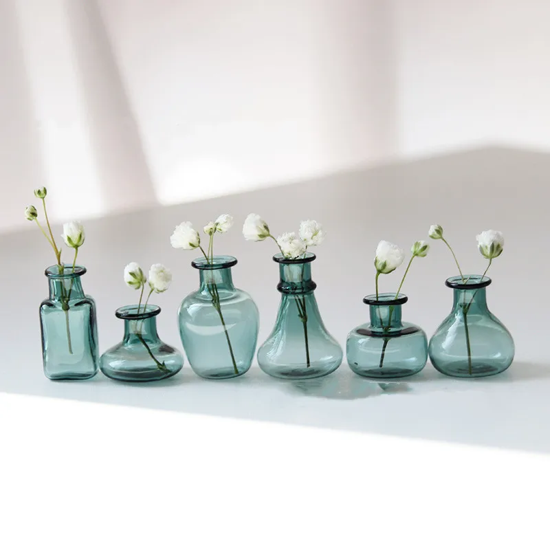5/10X 1:12 Dollhouse Mini Storage Tank Wishing Glass Bottle Mini Tiny Jar Flower Vases Model Toys Doll House Decor Accessory 6