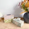 Color Shell Tissue Box European Creative Handmade Mother of Pearl Rectangular Tissue Box Square Paper Boxs Decoration Storage 3