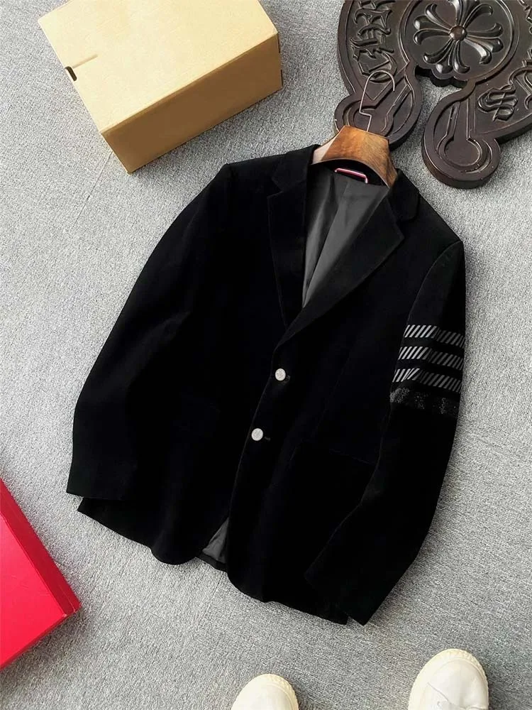 Blazer Décontracté Vintage En Velours Côtelé Pour Homme, Idéal Pour Les Fetes De Noel 3