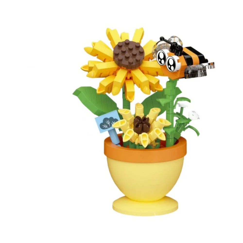 Micro Particle Building Block Ornaments Flower Fairy Series Eternal Flower Potted Plants Creative Indoor Decoration Ornaments 6