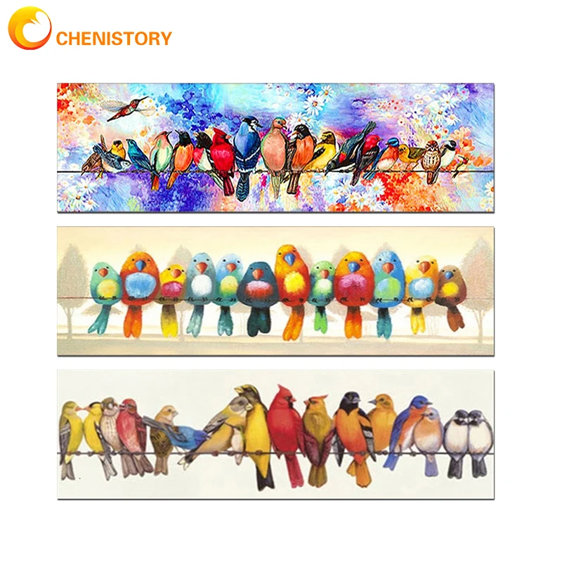 CHENISTORY Oil Painting By Numbers On Canvas Birds Number Painting For  Adults Kids Home Decors Gift Handpainted Acrylic Paints - AliExpress