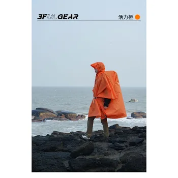 3F UL GEAR 15D/220T Nylon Raincoat Ultralight Waterproof Rain Poncho Outdoor Cycling Raincoat for Hiking Camping Backpacking 6