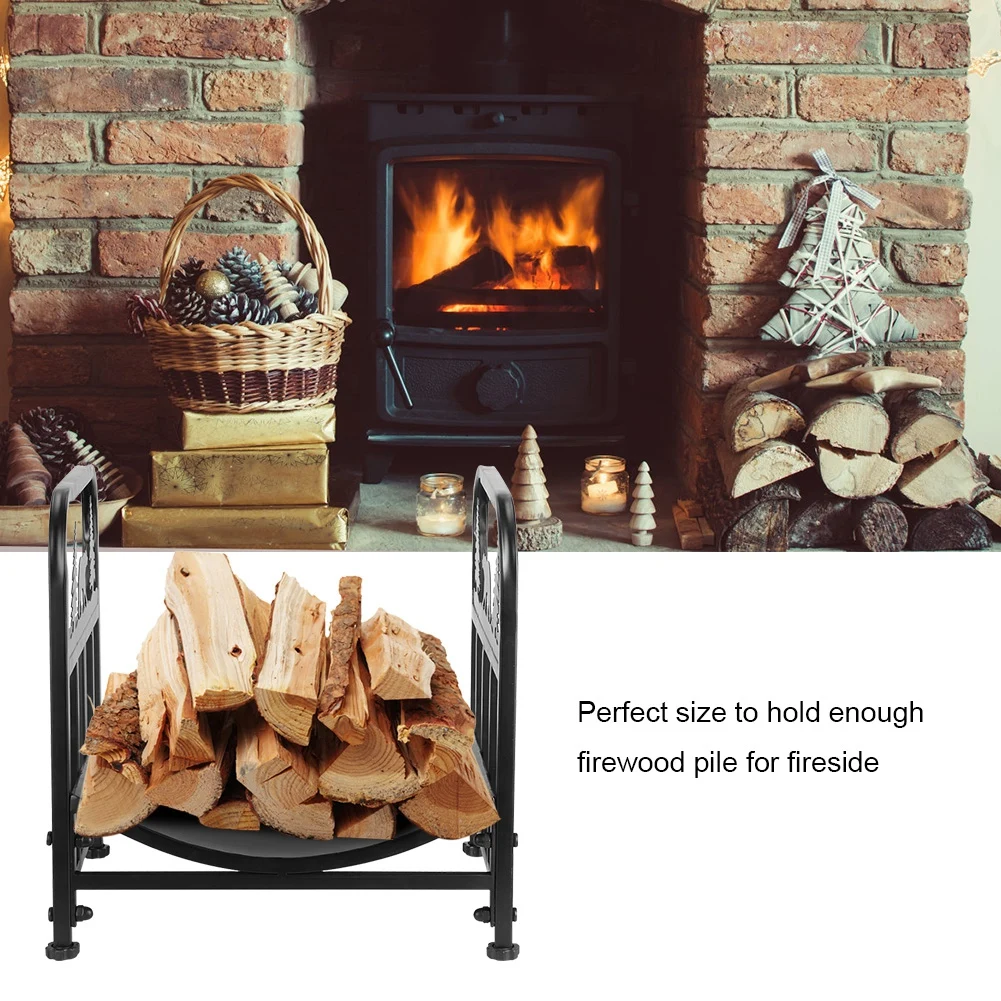 European Concise Home Fireplace Firewood Rack Log Storage Rack Shelf Organizer Firewood Storage Log