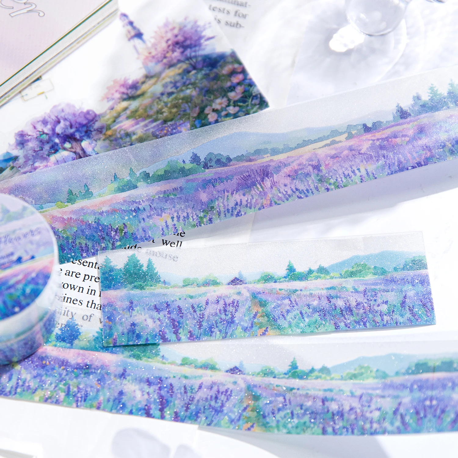 Mr. Pape, 200cm/roll, forest mountains and rivers PET tape landscape stickers DIY scrapbook diary decoration stationery stickers 3