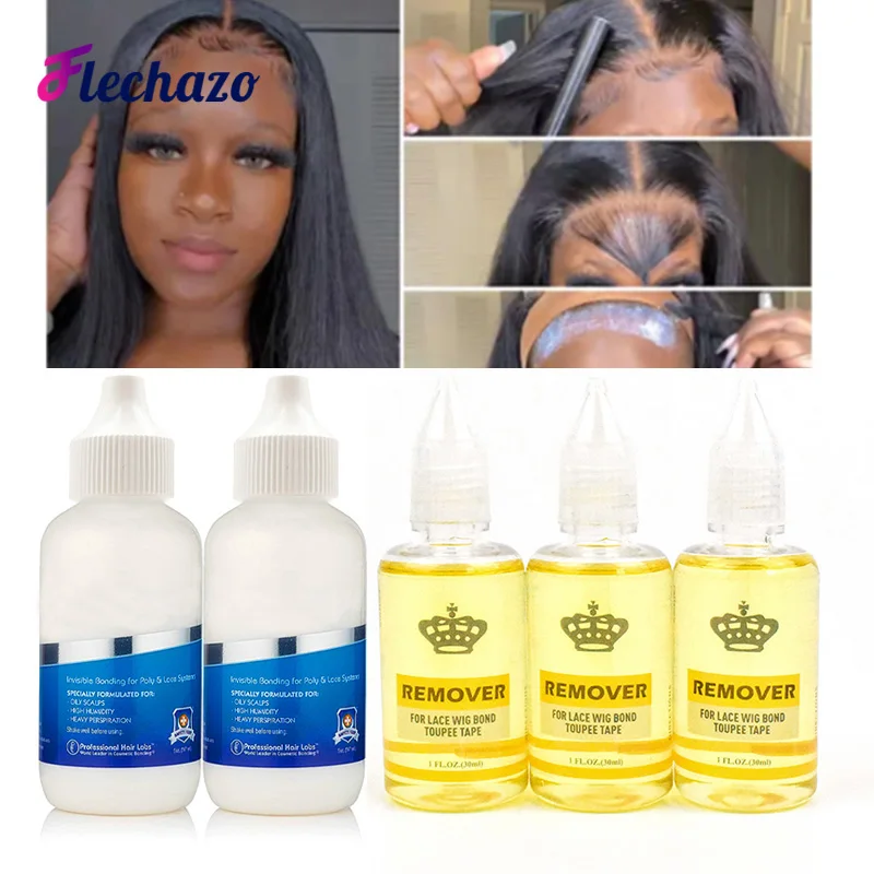 Lace Melting Holding Spray Kit 7Pcs Lace Wig Glue Hair Bond Adhesive And Remover Hair Wax Stick Edges Brush HD Wig Cap Band wig glue hair styling spray