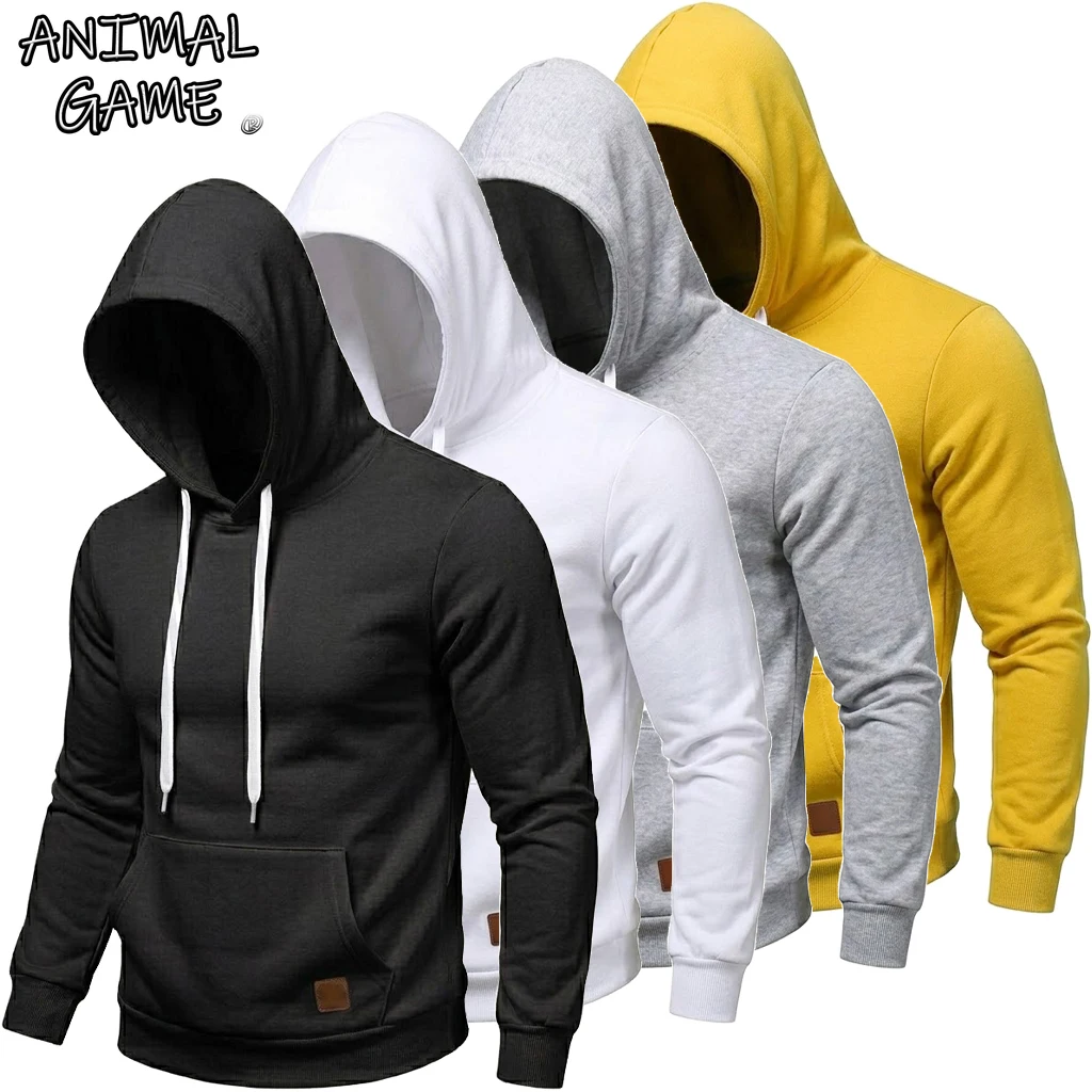 Neuer Lässiger Herren-Hoodie mit Kordelzug, Langarm-Sweatshirt, Outdoor-Streetwear, Leichter Fitness-Pullover für Männer