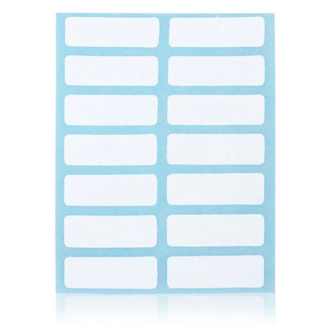 Etiquetas de en blanco para escribir nombre, paquete de pegatinas blanco, 12 unidades, - AliExpress