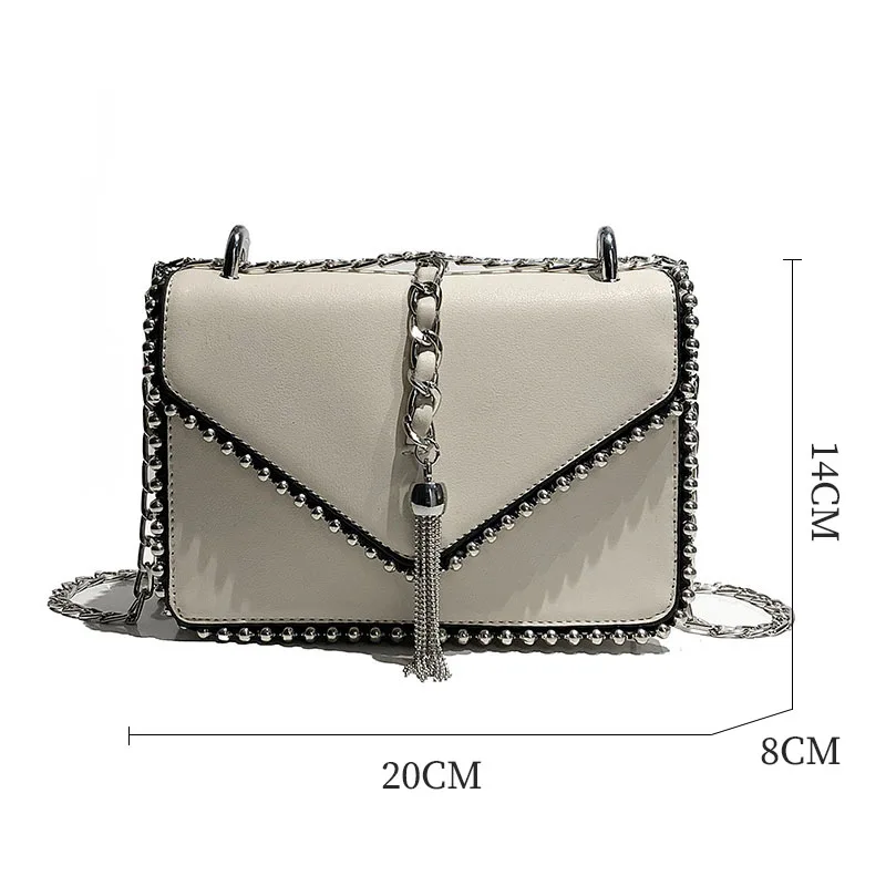 Women's Luxury Bag In White Designer Look Alike Tassel Small Crossbody Bag  Purse