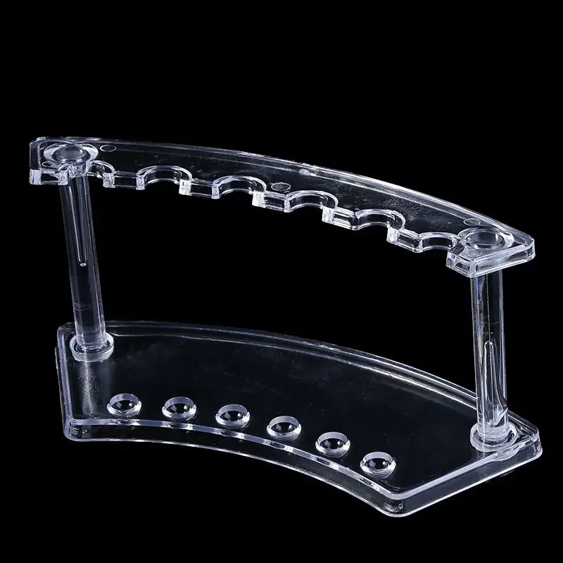 Plastic 6 Slot Pen Jewelry Display Holder Stand Display Rack