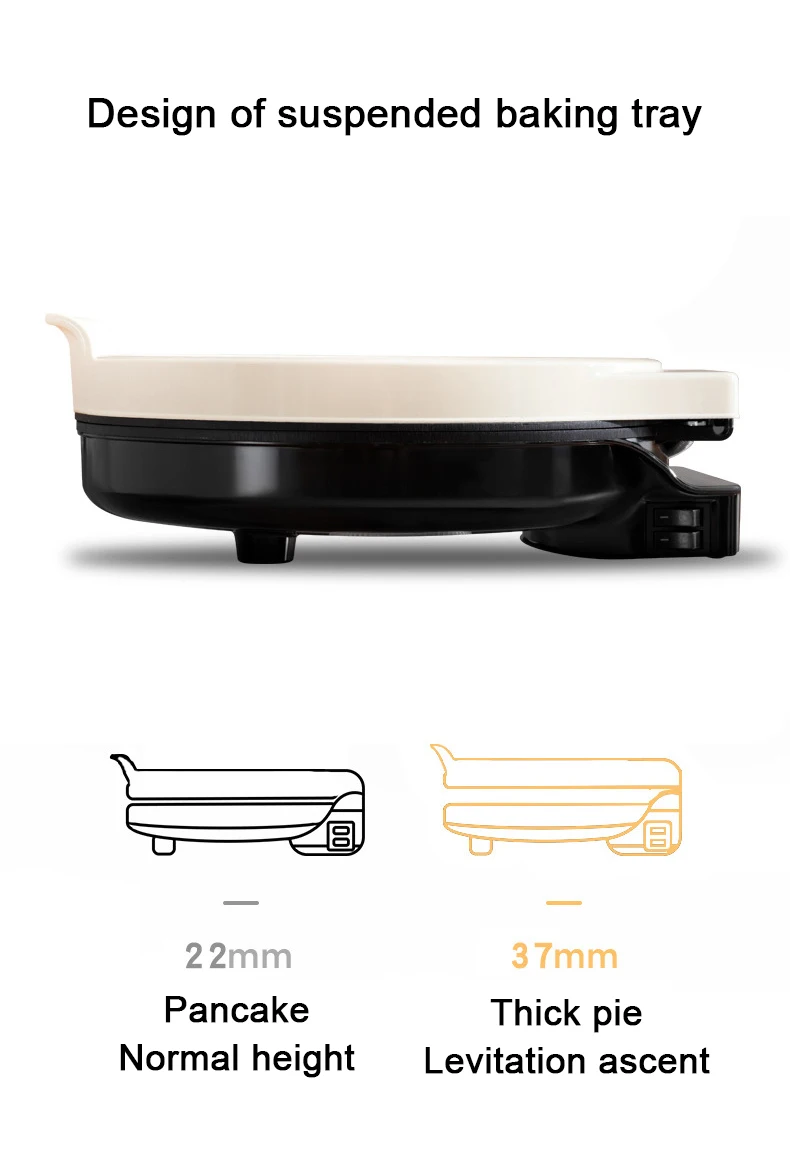 DMWD Electric Baking Pan Double Sided Heating Non-stick Coating Crepe Maker Pizza Bake Grill Pancake Griddle Heating Skillet 5