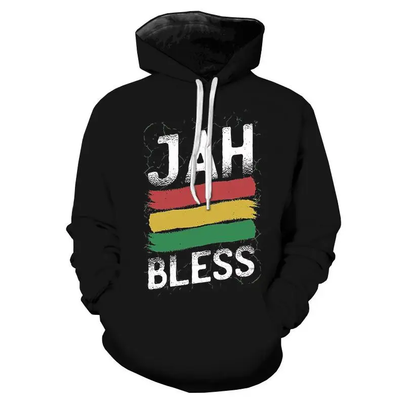 thumbnail image 1 of Sudadera con capucha con estampado de Jah Bless para hombres y mujeres, sudadera con capucha holgada informal con estampado 3D, ropa de calle para hombres, jerséis de gran tamaño, sudadera, ropa, 1 of 4