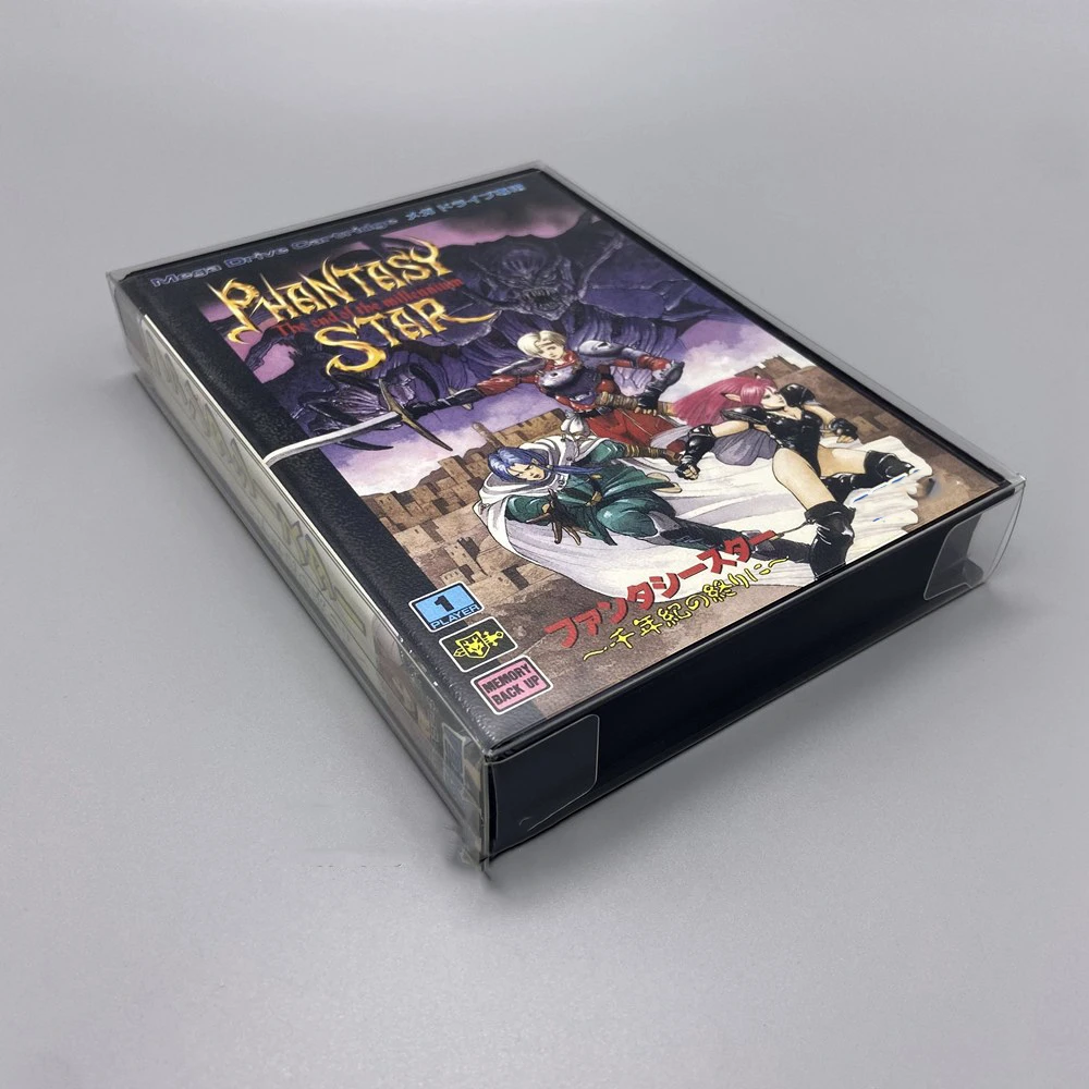 PET Schutzhülle Sega Mega Drive / Master System MD MS Spiel Verpackung Ovp Protector 05 Mm Duenn