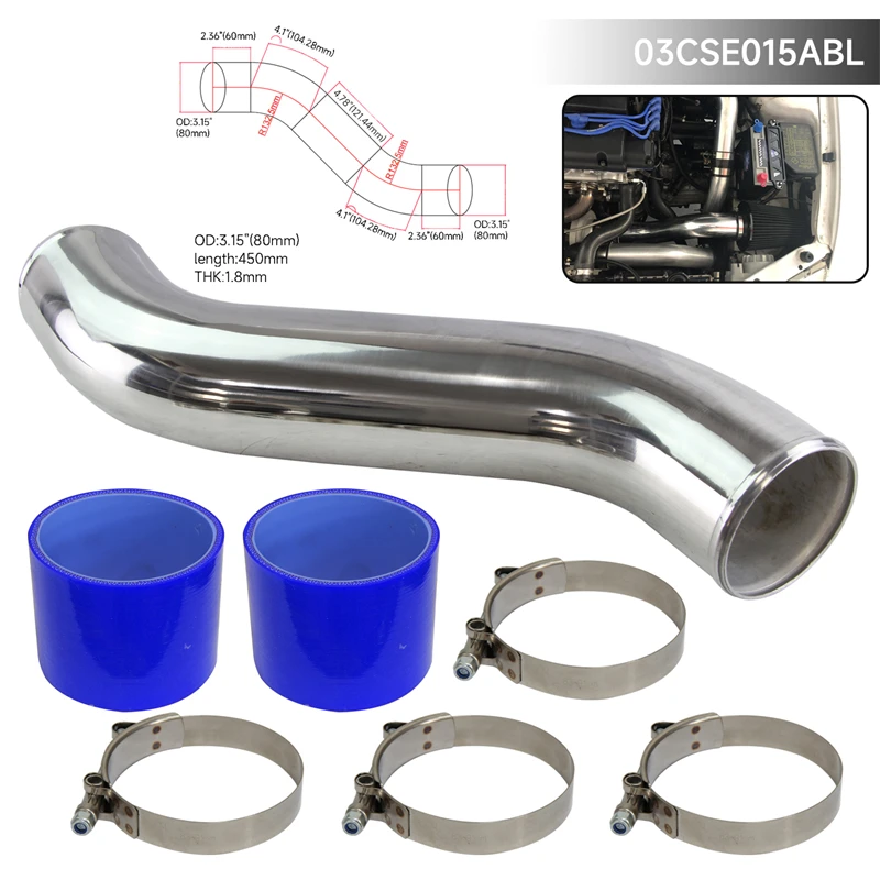 4 In Intercooler 40 Degree Z/S Shape Aluminum Intercooler Pipe - 4
