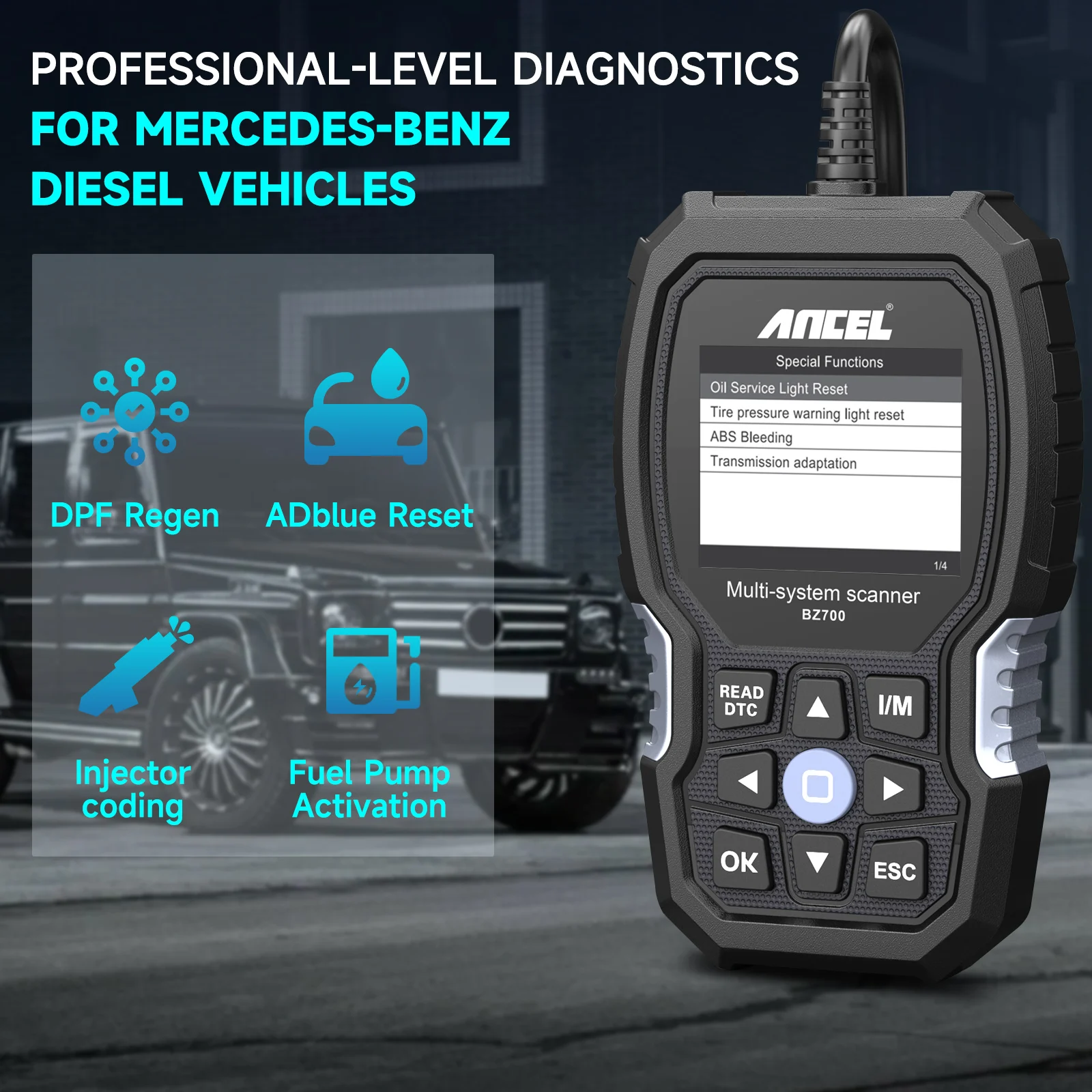 Securecode Scan Tool Car Diagnostic Tool CGSULIT SC204 Car OBD2 Reader EOBD Code Scan Tool ...