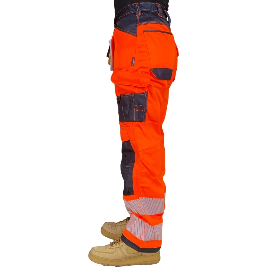 thumbnail image 2 of Forcefield® Hi-Vis Flame-Resistant  FR  Ripstop Heavy Weight Lined Bib Pants Fr835 Mx Bk 2 of 10