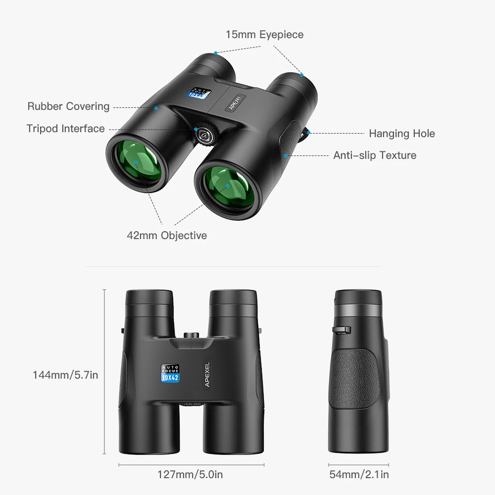 10x42 Digital Binoculars Adults Kids Auto Focus Binoculars Waterproof Folding Telescope for Bird Watching Sightseeing Wildlife 3
