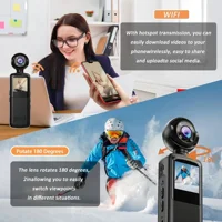 Portable 48MP HD Action Camera 180° Rotatable Night Vision Wearable Mini Camcorder for Outdoor Cycling Hiking Skiing Recording - Image 2