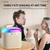 New RGB Colored Lights Karaoke Device Wireless Portable Bluetooth Speaker with Wireless Microphone Ideal for Home Party Children 3