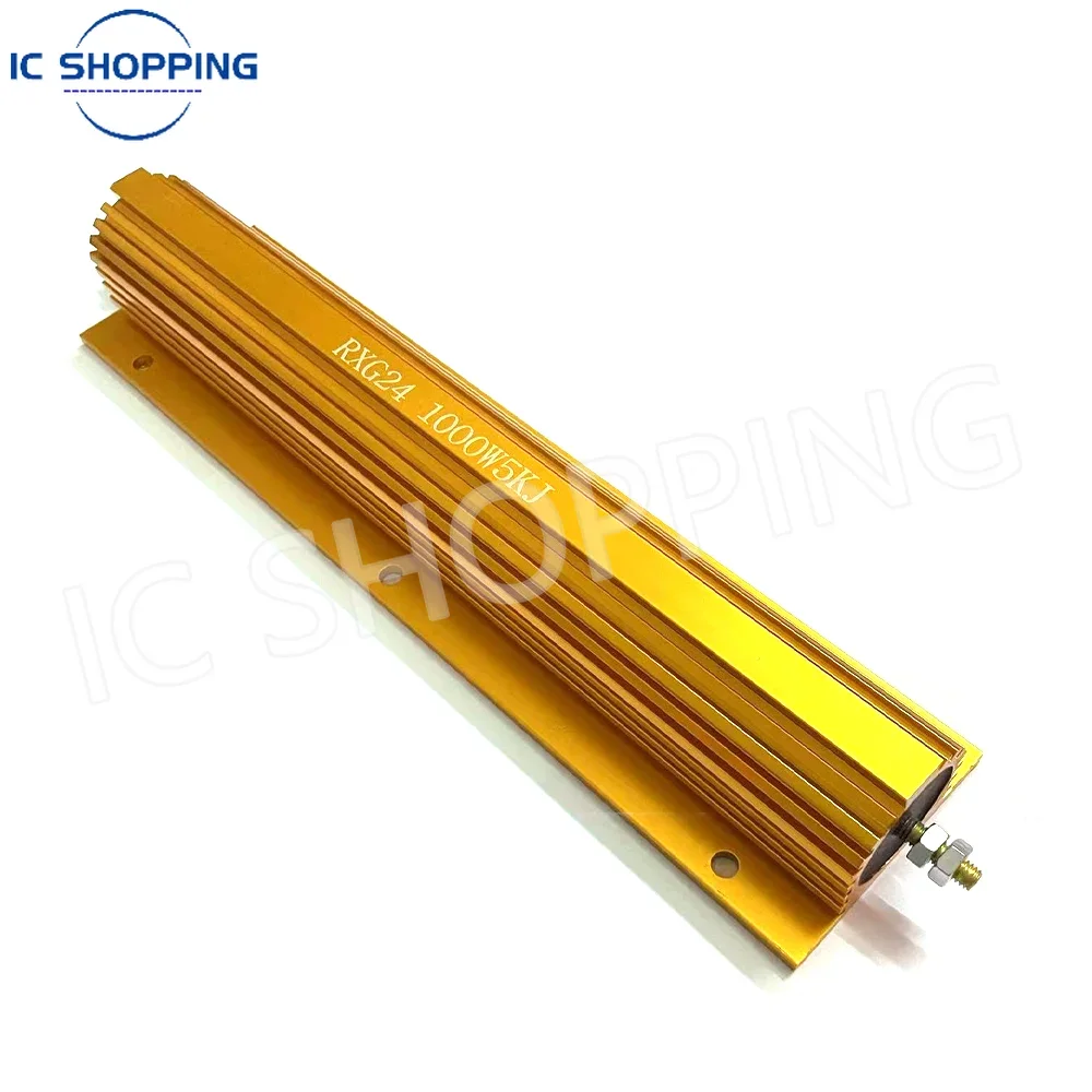 RXG24 1000W 고전력 금 알루미늄 저항 방전 전류 제한 디코딩 저항 1R1K 3R 4R 5R 8R 10R 20R 50R 100R