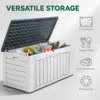 Extra Large160 Gallon Spacious Deck Container, Waterproof Outdoor Storage Chest for Patio Furniture Pillows, Gardening Equipment 4