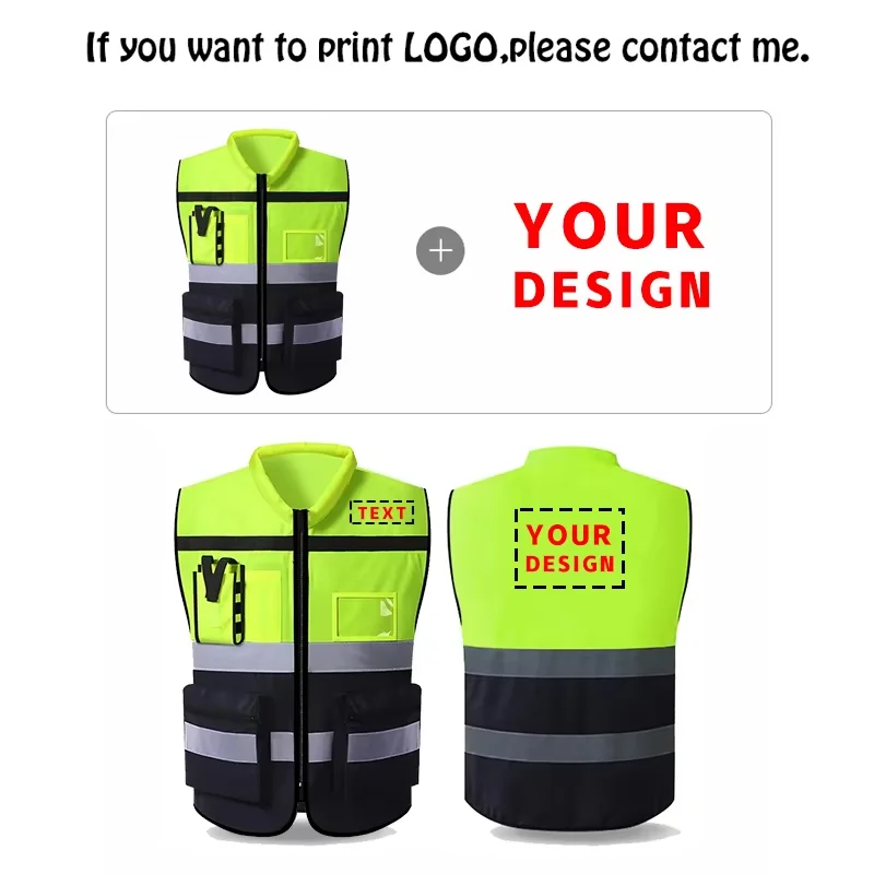 Safety Vest Construction Clothes High Visibility Vest Working Clothes Sports Outdoor Safety Clothing reflective vest safety vest high visibility vest