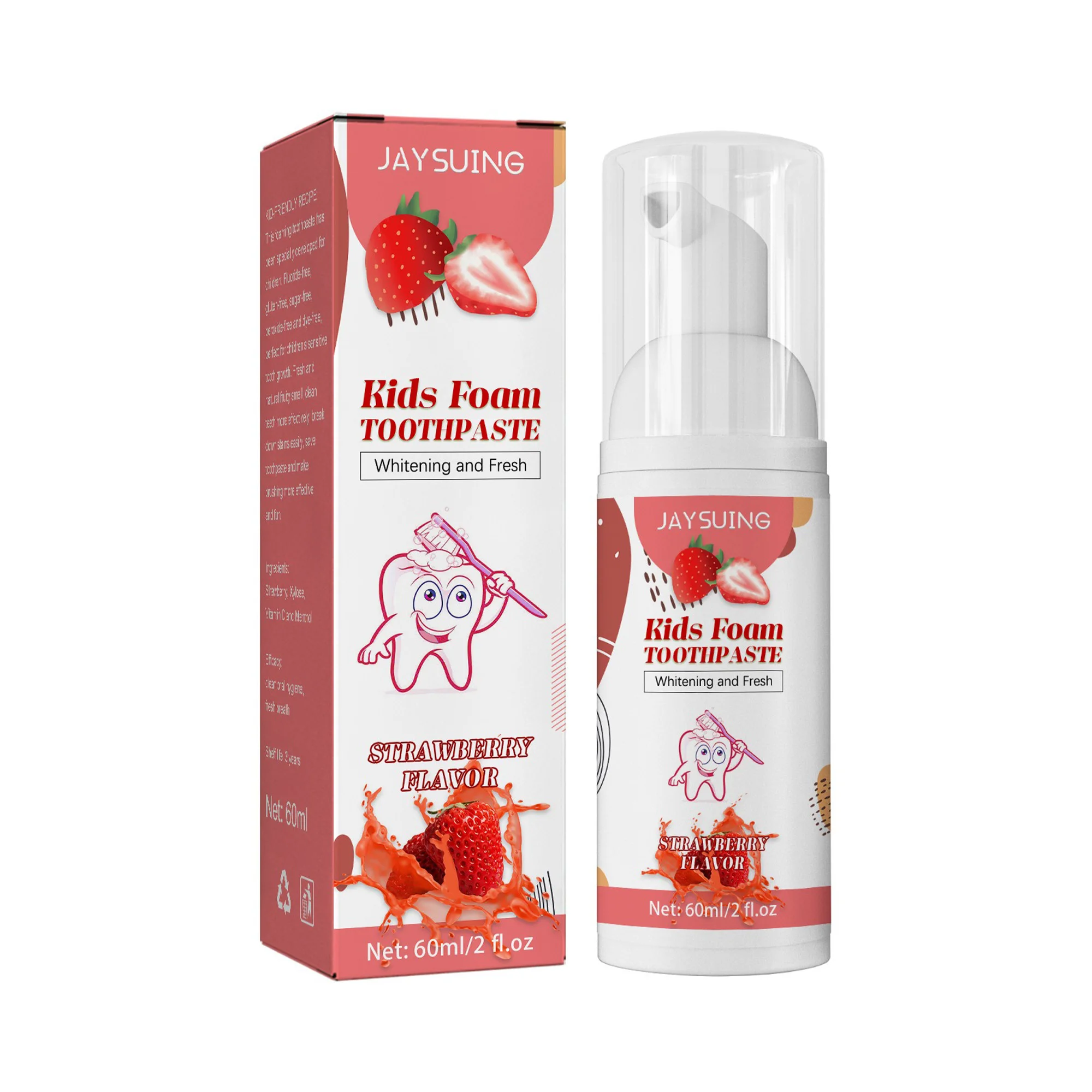 

Kids Foam Toothpaste, Whitening Teeth, Refreshing Breath, Ultra-Fine Mousse Foam Deep Cleaning, Fluoride Anti Caries