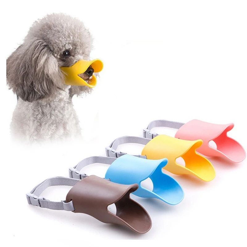 Dog Muzzle Silicone Duck Muzzle Mask for Pet Dogs Anti Bite Stop