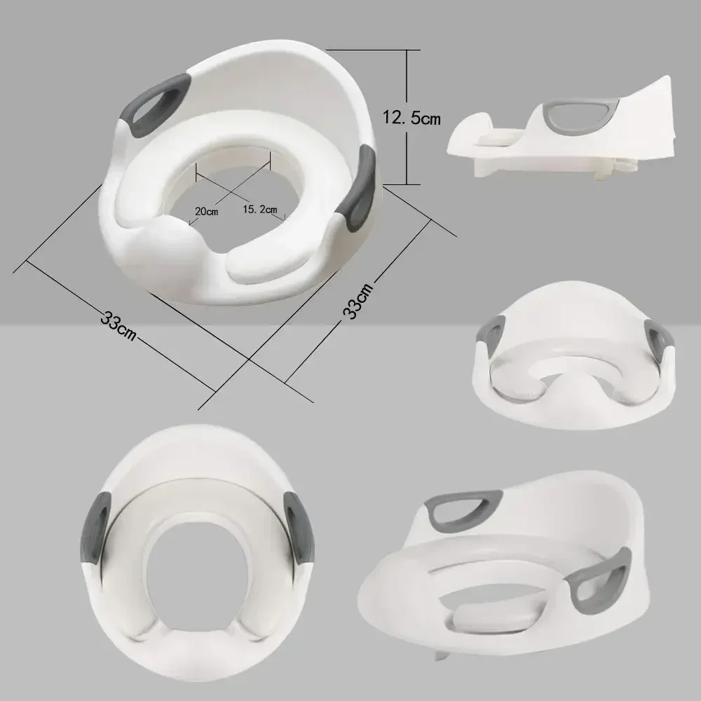 Baby Potty Training Toilet Seat with Soft Cushion Handles, Haute Collection, Double Anti-Slip Design and Splash Guard 6