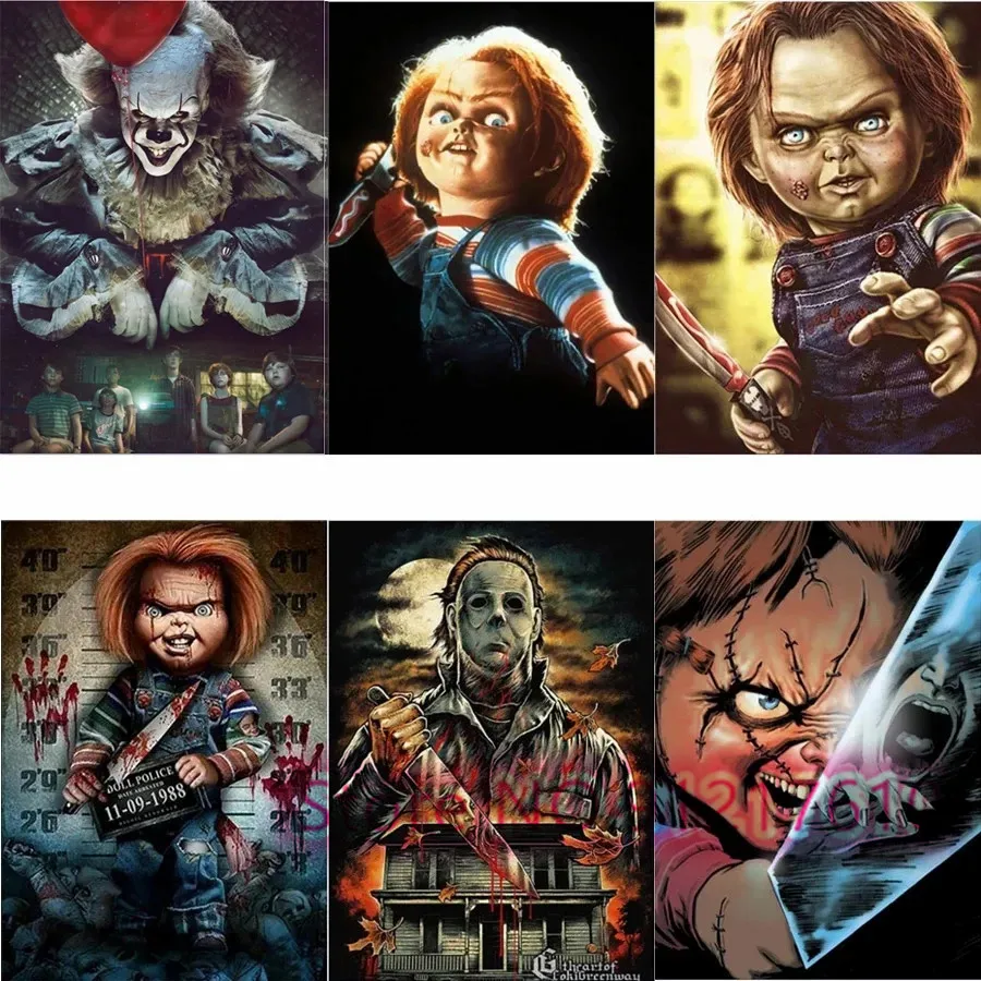 Horror Movie Character Halloween Decoration 1000 Pieces of Puzzle Children's Brain Burning Puzzle Game Holiday Gift sneakers halloween horror movie character flat sneakers in multicolor size 39 40 41