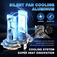 H7 LED CANBUS Light Mini Head Lamp 1:1 Size Wireless H7 Car LED Headlight Bulbs Error Free with Fan 6000K White - Image 3