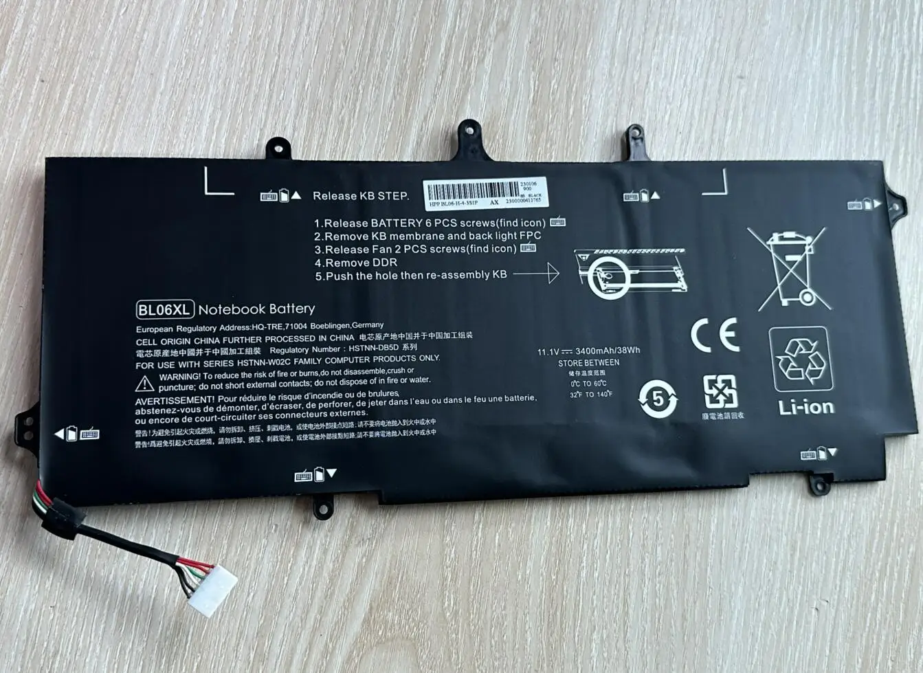 Bateria do Portátil para hp Elitebook 1040 g0 g1 g2 Hstnn-db5d Hstnn-ib5d Hstnn-w02c 722297001 722236171 Bl06xl Bl06042xl - Imagem 5