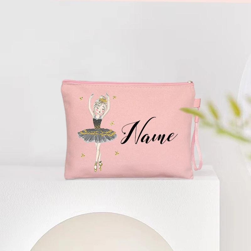 Personalized Ballet Girl Name Makeup Bags Pink Custom Name Women's Cosmetic Bag Kits School Supplies Pencil Pouchs Teacher Gifts 5 Sa3622a9172684ba09d802ff614e231c17