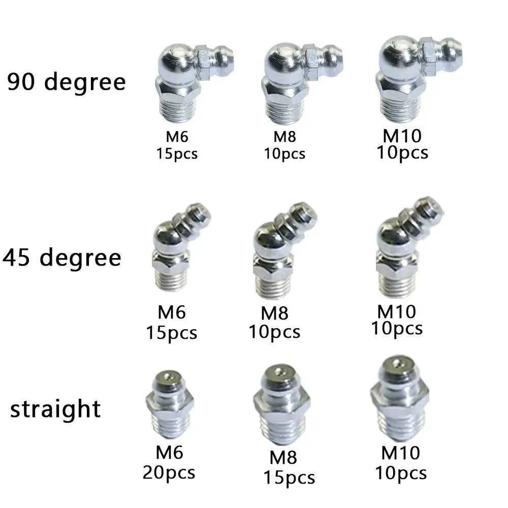 Screw Bolt Nut Set 115Pcs NUTS and bolts FOR Zerk Grease Nipple Fitting