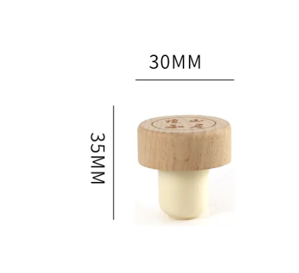 01 Red wine cork T-shaped high molecular plug sealed oak cork wine bottle stopper vacuum bottle cap