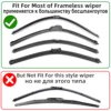 1/2/10/50pcs Car Wiper Natural Rubber Strip Wiper Filler Strip Replacement Parts Accessory 14"16"17"18"19"20"21"22"24"26"28"30" 5
