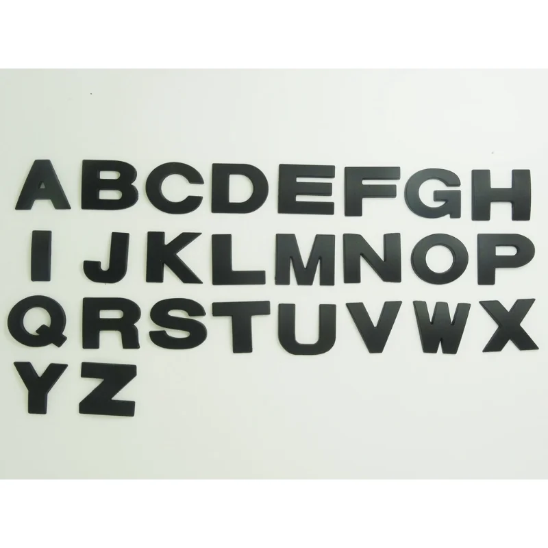 Car Sticker 3D Auto Metal Letter Emblem DIY Digital Alphabet 1PC 25mm Accessory