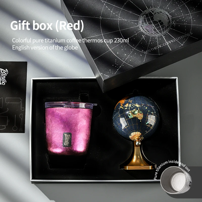 كوب قهوة حراري من التيتانيوم من بينكو، طقم هدايا ف...