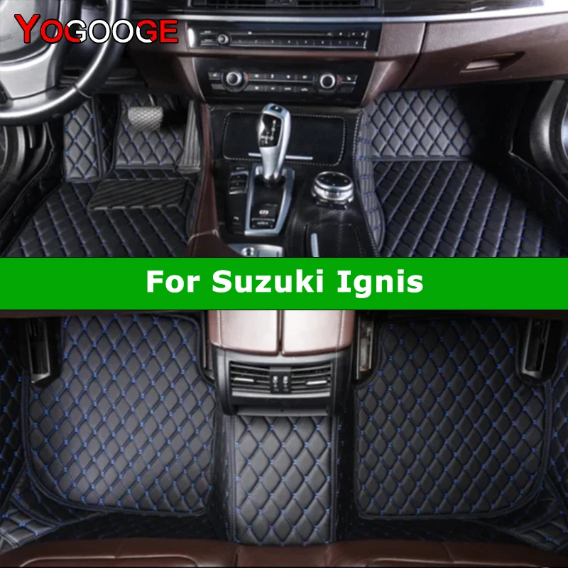 

YOGOOGE Custom Car Floor Mats For Suzuki Ignis 2015-2023 Auto Carpets Foot Coche Accessorie