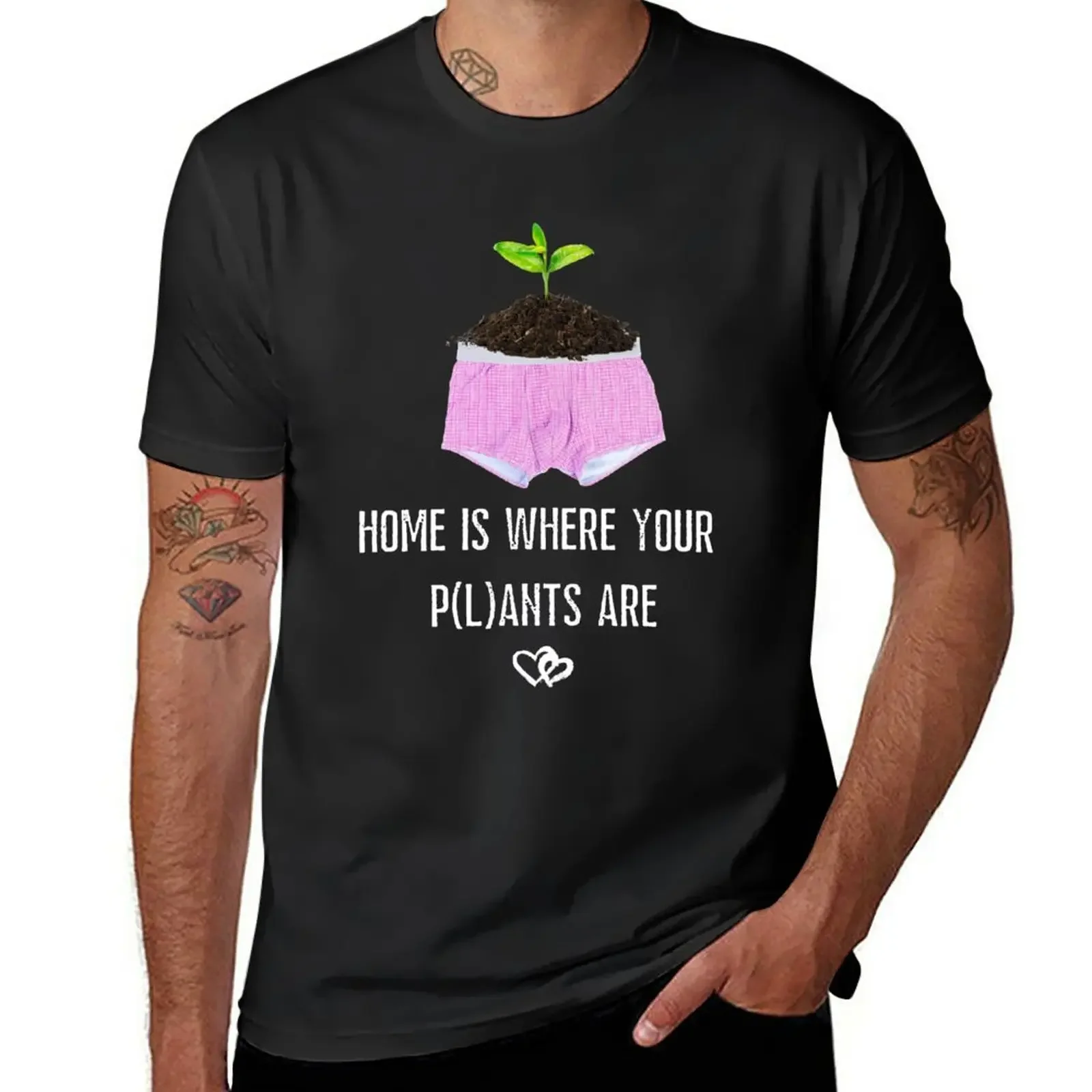 

Home is where your p(l)ants are, T-Shirt korean fashion summer clothes mens tall t shirts
