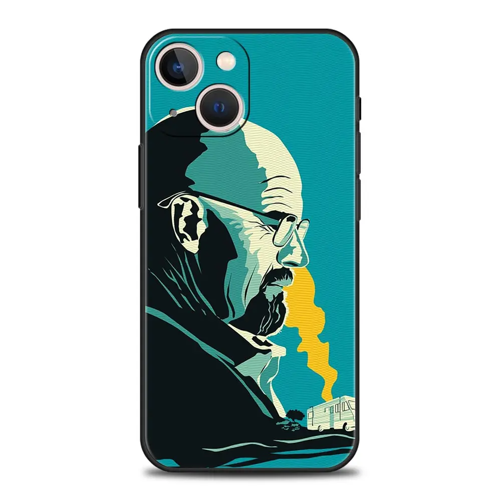 thumbnail image 1 of Funda de teléfono de lujo de la serie de TV Popular Breaking Bad para iPhone 13, 15, 14, 12 Mini, 11 Pro MAX, XR, X, SE, XS, 7, 8 Plus, cubierta negra de silicona, 1 of 5