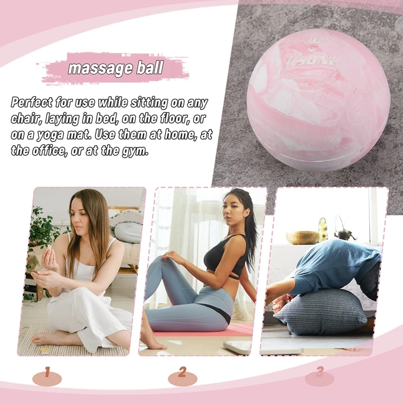 KSONE Lacrosse Massage Ball-Portable Fitness Massage Ball -Muscle Roller-Relaxation Soft Ball